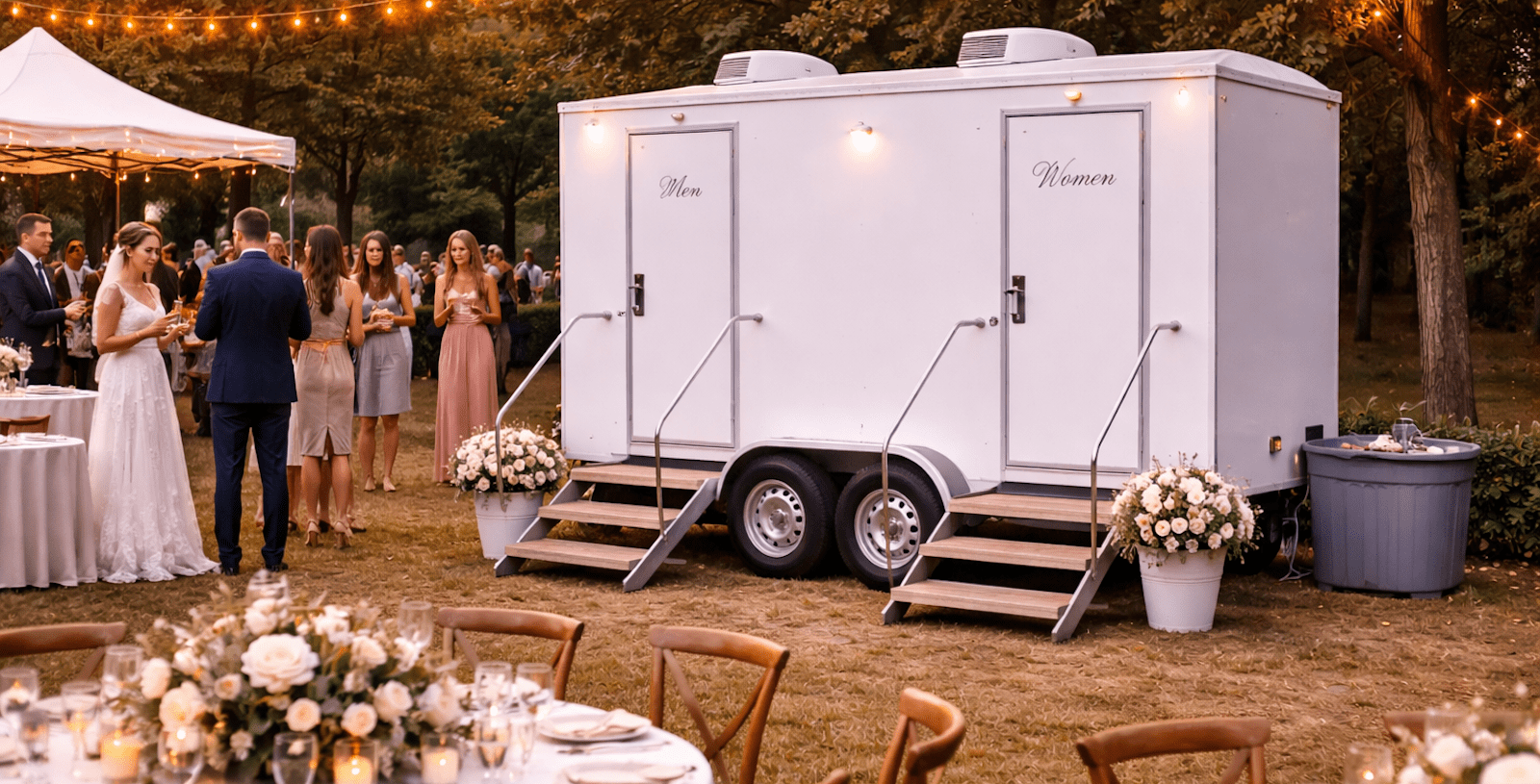Portable Restroom Trailers for Weddings