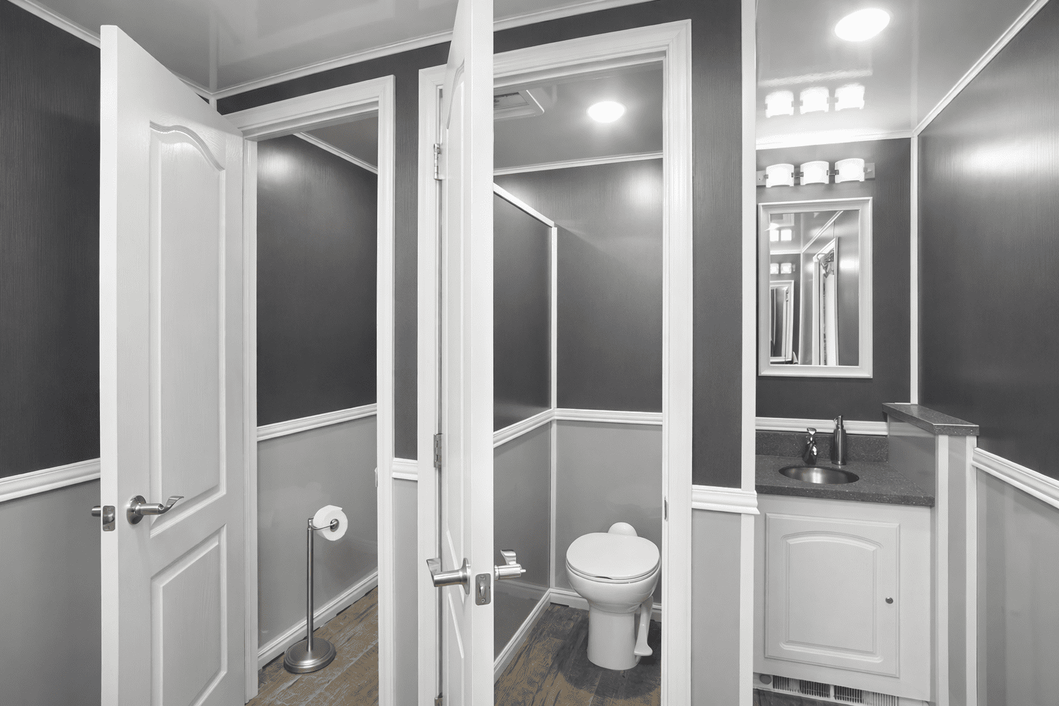 Bathroom Trailer Interior Grey